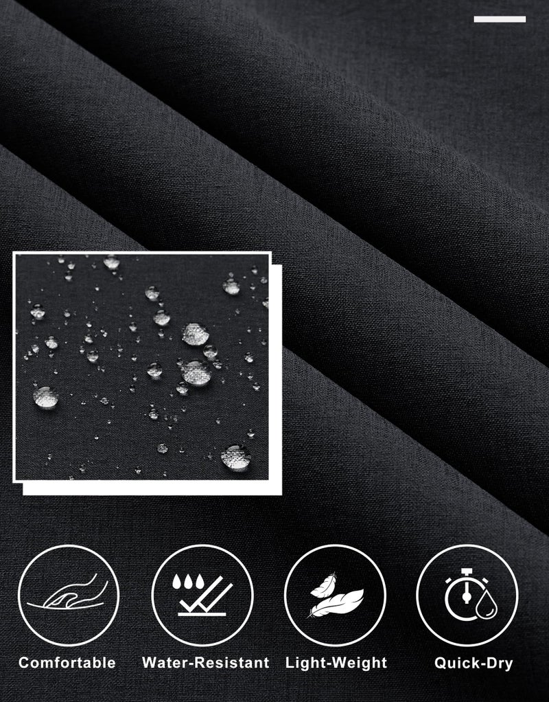 Libin Mens Golf Pants Classic Fit Stretch Work Dress Pants 32" Quick Dry Lightweight Business Casual Trousers Comfort Water Resistant, Black, 34W x 32L - Image 4