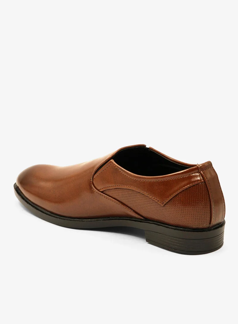 Geoomnii Tan Formal Slip-On Shoes for Men – Stylish & Comfortable Footwear for Office, Parties & Special Occasions for Men | Best Price UAE