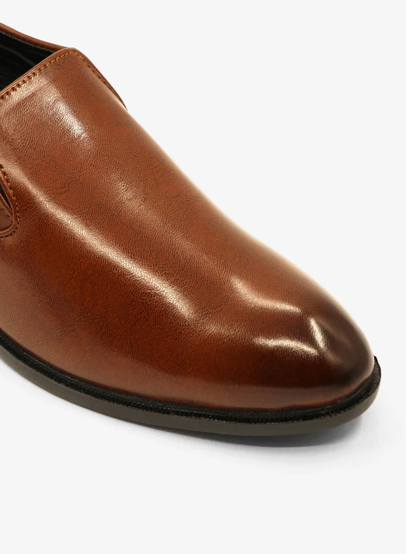 Geoomnii Tan Formal Slip-On Shoes for Men – Stylish & Comfortable Footwear for Office, Parties & Special Occasions for Men | Best Price UAE