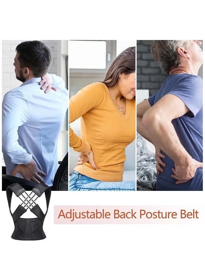 Generic Back Straightener Belt, Back Posture Belt, Adjustable Back Straightener Straps, Back Straightener Posture Corrector, Back Posture Corrector for Neck, Shoulder Gym and Good Posture Support(XL)  - Image 2