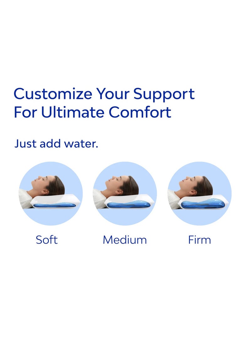 MEDIFLOW Elite Travel Mediflow Water Pillow | Hypoallergenic Fiber & Adjustable Neck Support - Image 2