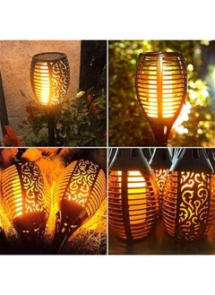HOOKOR 4 Pack Solar Outdoor Lights | Solar Torch Light With Flickering Flame | Waterproof Solar Pathway Lights Outdoor | Solar Garden Lights For Outside Patio Path Yard Lawn Deck Driveway Decorations  - Image 4