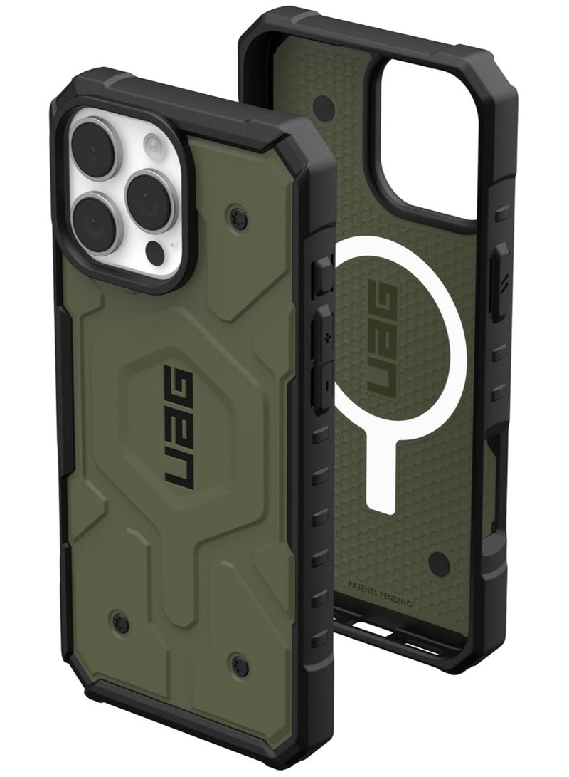 Urban Armor Gear UAG Pathfinder MagSafe for iPhone 16 Pro Max Case Cover [18 Feet Drop tested]  - Olive Drab  - Image 1