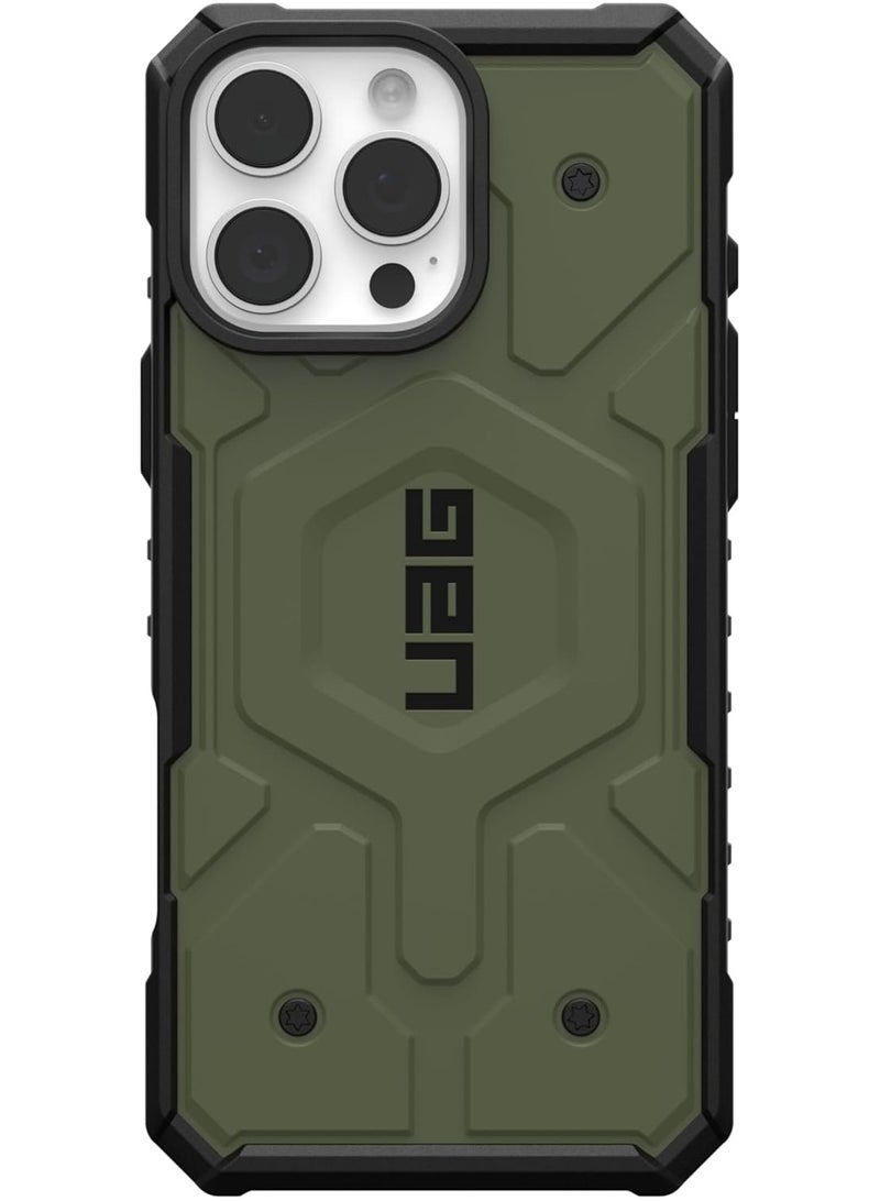 Urban Armor Gear UAG Pathfinder MagSafe for iPhone 16 Pro Max Case Cover [18 Feet Drop tested]  - Olive Drab  - Image 4
