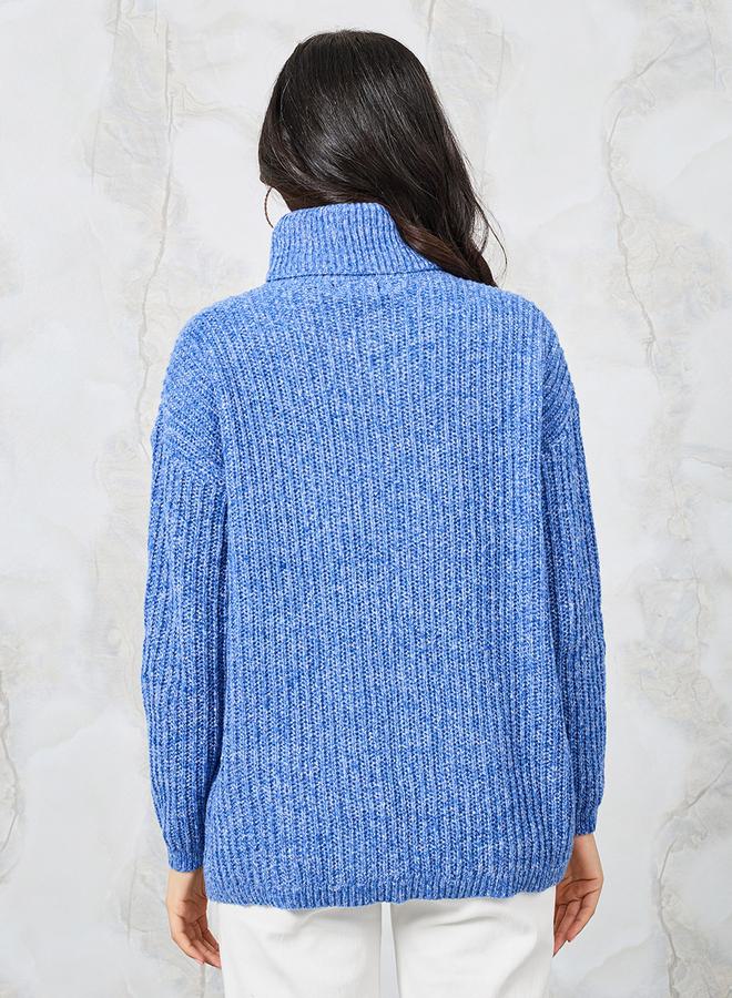 Styli Oversized Chunky Knit Turtle Neck Sweater  - Image 4