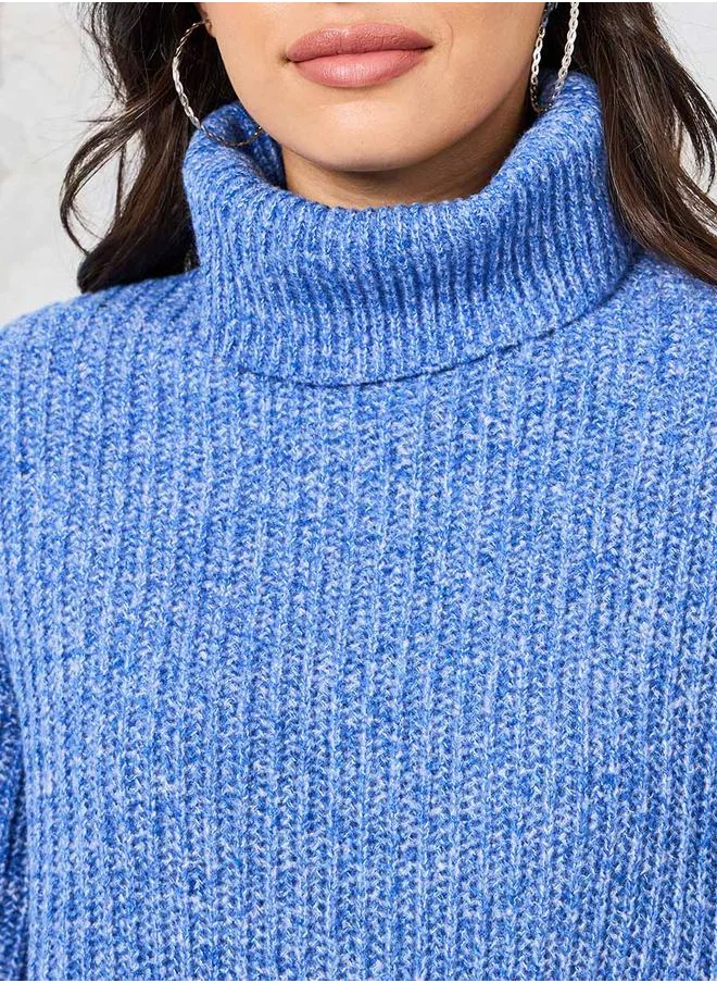 Styli Oversized Chunky Knit Turtle Neck Sweater