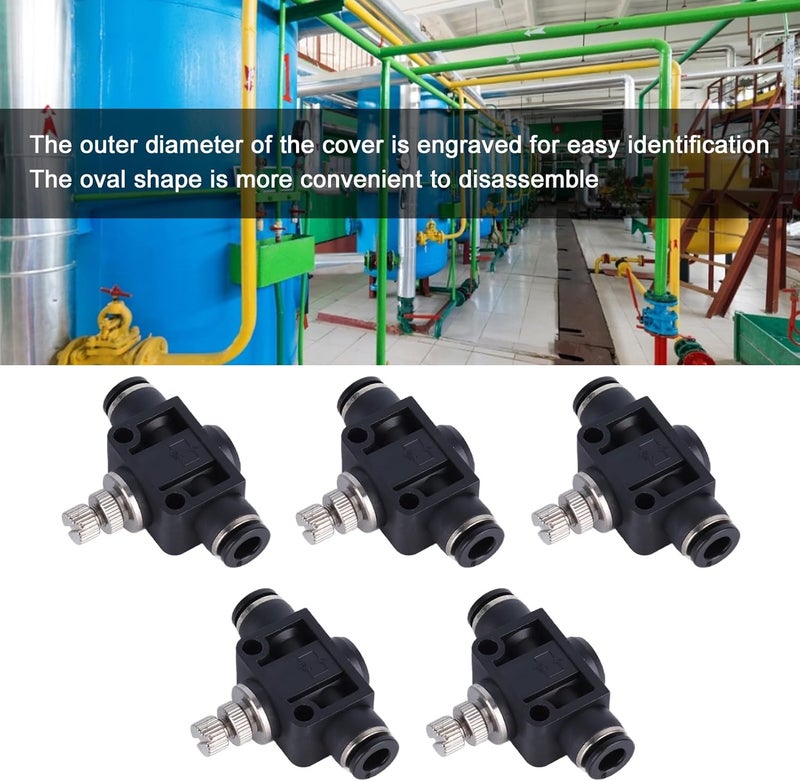 Pneumatic Throttle Valve PVC Compression Connection Accessories for Automation Equipment (Tracheal outer diameter 6mm) - Image 2
