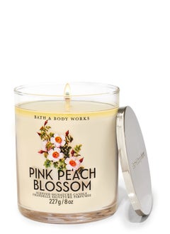 Bath & Body Works Pink Peach Blossom Signature Single Wick Candle 