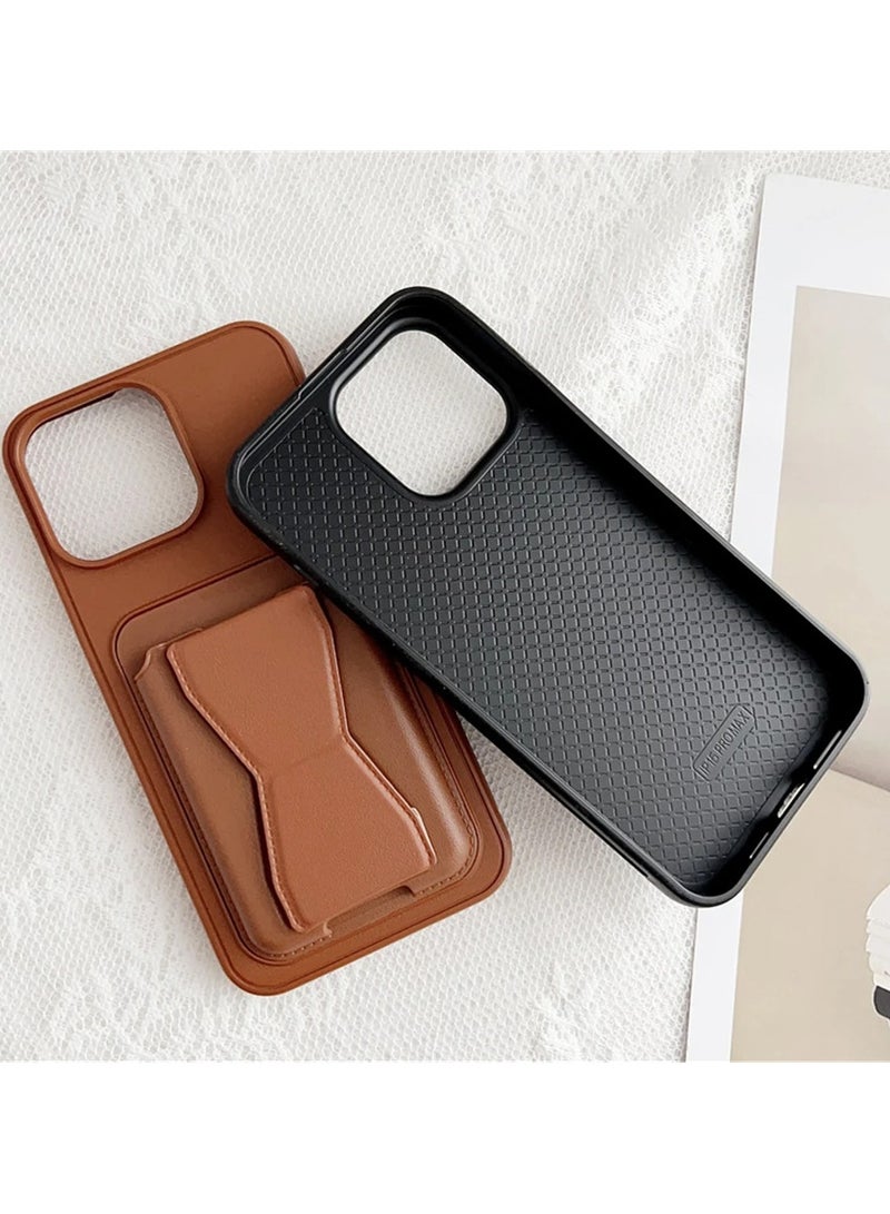 DUSALA Leather Trolley Case for iPhone 13Pro Max Stylish Protection with Multi-Functionality (Navy) - Image 4