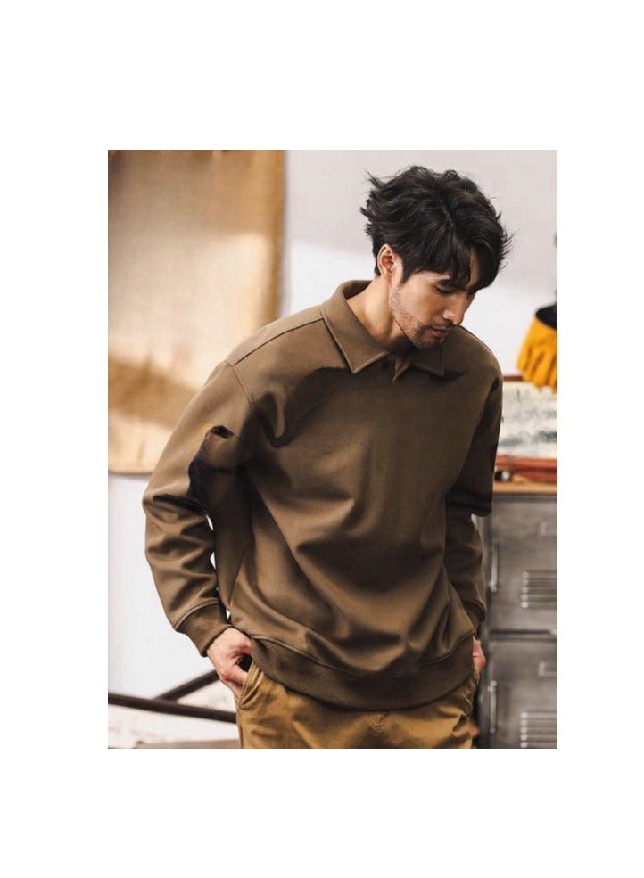 Men's Casual Long Sleeved Loose Retro 380G Heavyweight Hoodie  - Image 3