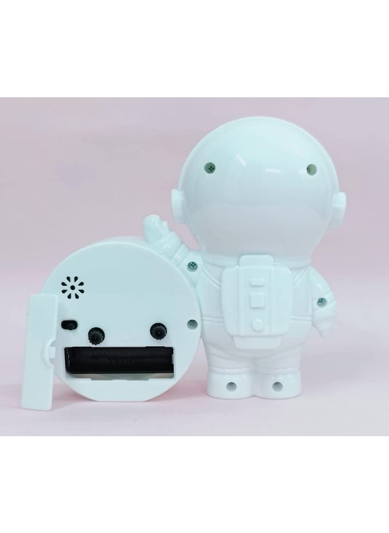 Manos Clock Table Analog Astronaut Shape Table Alarm Clock for Kids and Students Random Clock  - Image 3