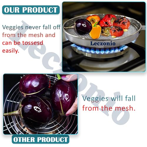 Leczonio pulka grill for gas stove, phulka jali for kitchen cooking, papad roaster, roti, brinjal roaster, baigan bharta grill, roti jali steel mesh griller (phulka 02) - Image 4