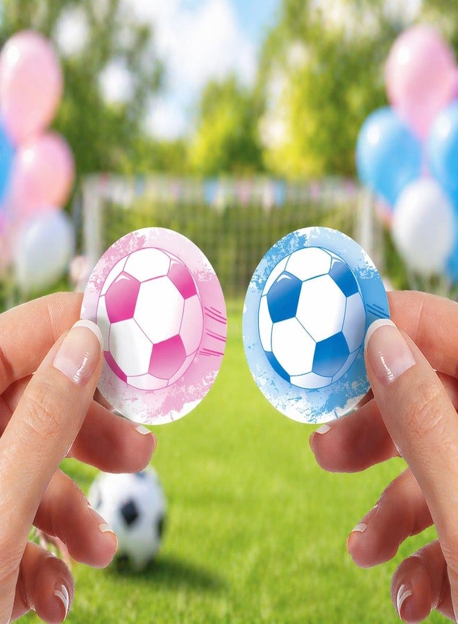 DISTINCTIVS Soccer Ball Gender Reveal Stickers, 40 Count - Image 2