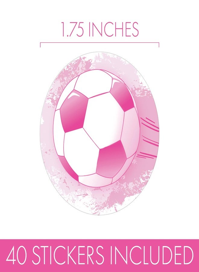 DISTINCTIVS Soccer Ball Gender Reveal Stickers, 40 Count - Image 3