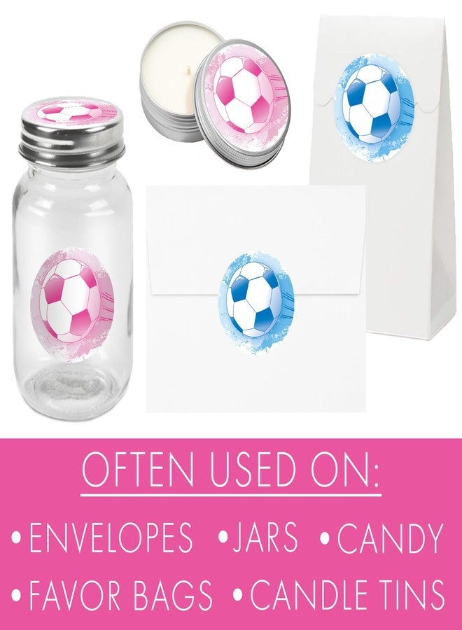 DISTINCTIVS Soccer Ball Gender Reveal Stickers, 40 Count - Image 4