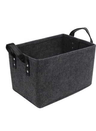 Felt Storage Basket, Foldable Felt Basket Storage Bins, Open Storage Bins Boxes with Handle, Suitable for Clothes, Baby Products, Books,Toys (Black) - pzsku/Z7D5C680B02E38F353B08Z/45/_/1695170740/3c905b93-a7ce-4fad-886d-eed8b11de39d
