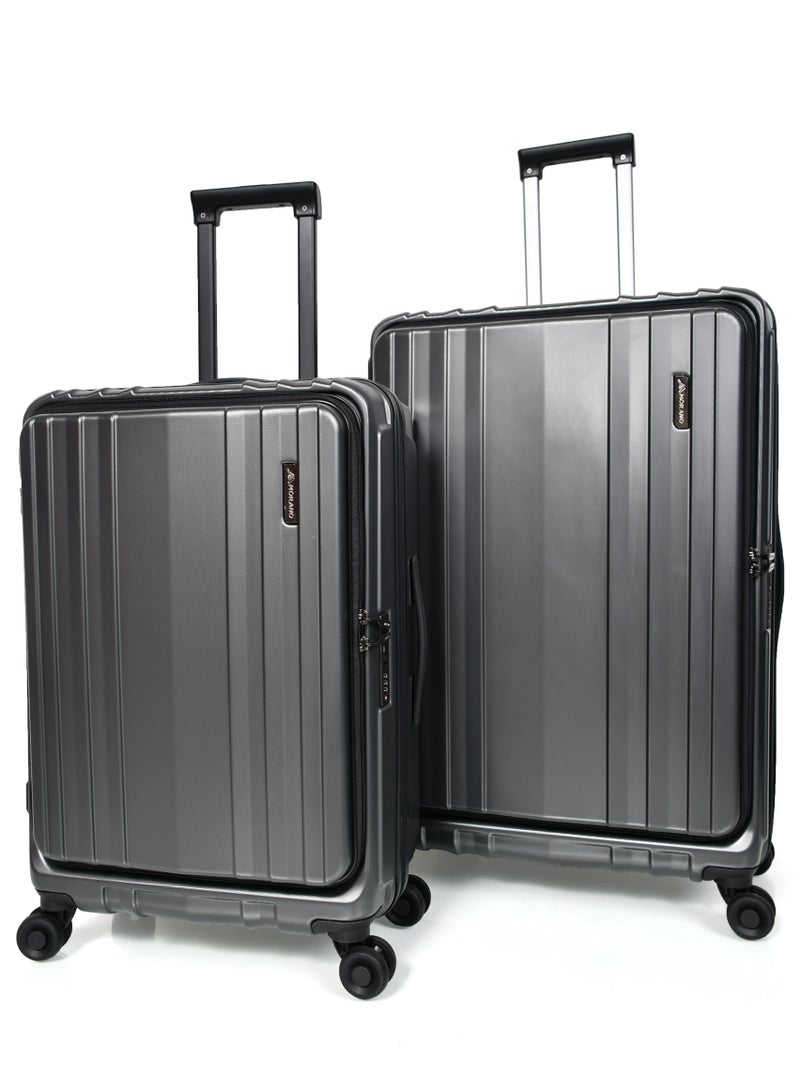 مورانو شنط سفر من مورانو مكون من ثلاث قطع لون ( رمادي) - Image 4