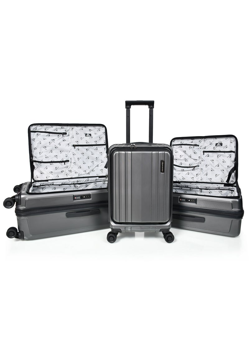 مورانو شنط سفر من مورانو مكون من ثلاث قطع لون ( رمادي) - Image 3