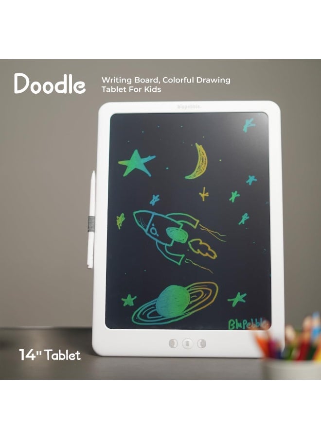 blupebble 14-Inch LCD Writing Tablet for Kids & Adults | Colorful Screen Doodle Pad | Reusable Digital Drawing Board with Stylus | Eye-Friendly & Lightweight  - Image 2