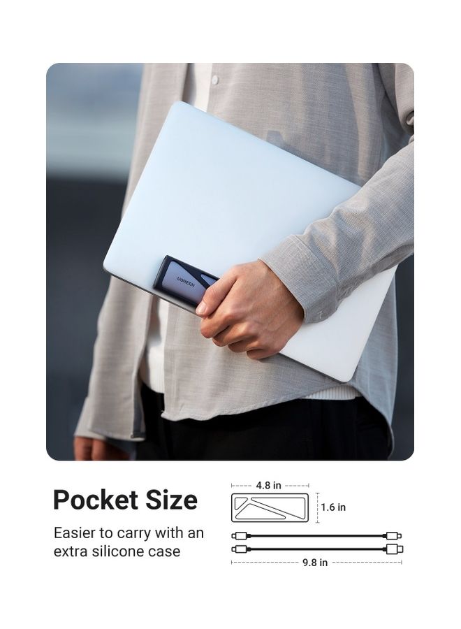 يو جرين محول وقارئ لمحرك أقراص SSD بواجهة M.2 NVMe وساتا، بسرعة 10 جيجابت في الثانية وبمنفذ USB C 3.2 الجيل الثاني - Image 5