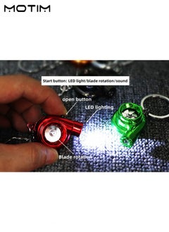 Motim Car Electronic Keychain with Sounds LED Light, Car Flashlight Turbo Keychain, DIY Rotating Key Chain Ring, Car Decorations Perfect Gifts  - Image 2