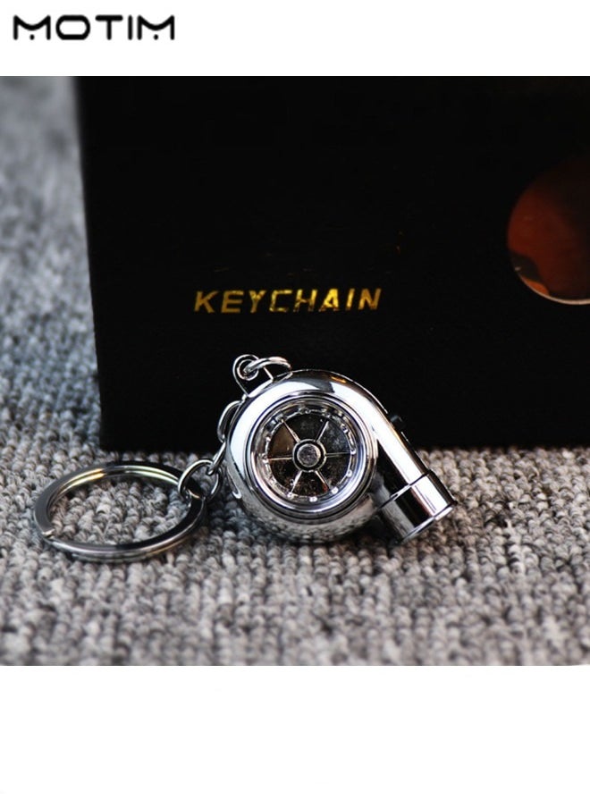 Motim Car Electronic Keychain with Sounds LED Light, Car Flashlight Turbo Keychain, DIY Rotating Key Chain Ring, Car Decorations Perfect Gifts  - Image 3