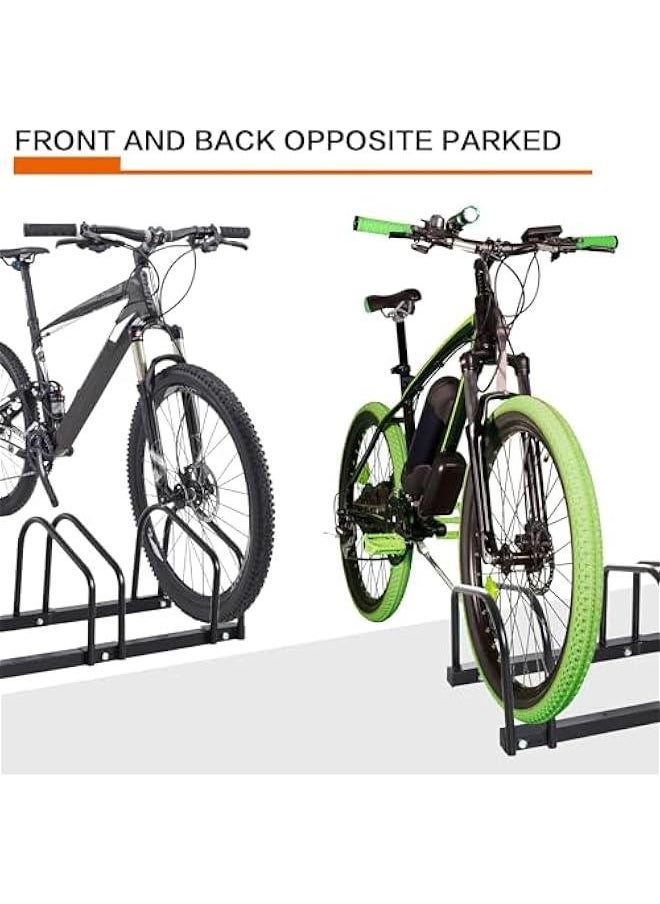 TRASSLE 4 Bike Rack Bicycle Ground Parking Stand,Cycling Floor Adjustable Show Storage Stand Bike Wall-Mounted Garage for Indoor Outdoor and Public Streel Area (4 Bike)  - Image 3