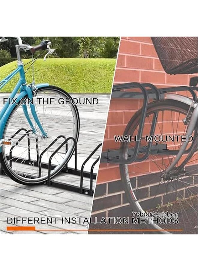 TRASSLE 4 Bike Rack Bicycle Ground Parking Stand,Cycling Floor Adjustable Show Storage Stand Bike Wall-Mounted Garage for Indoor Outdoor and Public Streel Area (4 Bike)  - Image 4