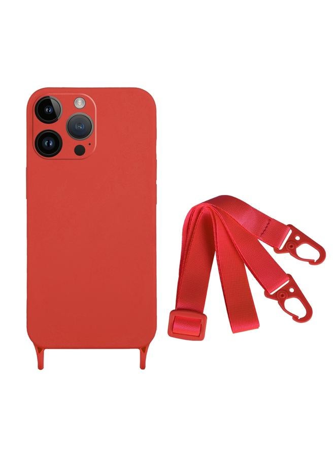 Zaboon Case For iPhone 13 Pro Max Fine Hole Silicone Phone Case with Lanyard - Image 1