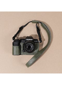 Fuji Second Generation Protective Case Base Leather Case Accessories Phase Shen Heng-Color:Xs20 Olive Green + Shoulder Strap★