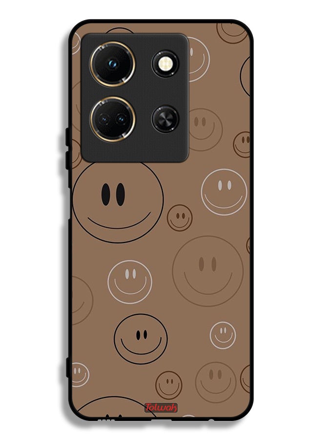 Tolwak Infinix Note 30 Protective Case Cover Smiley Faces Pattern - Image 1