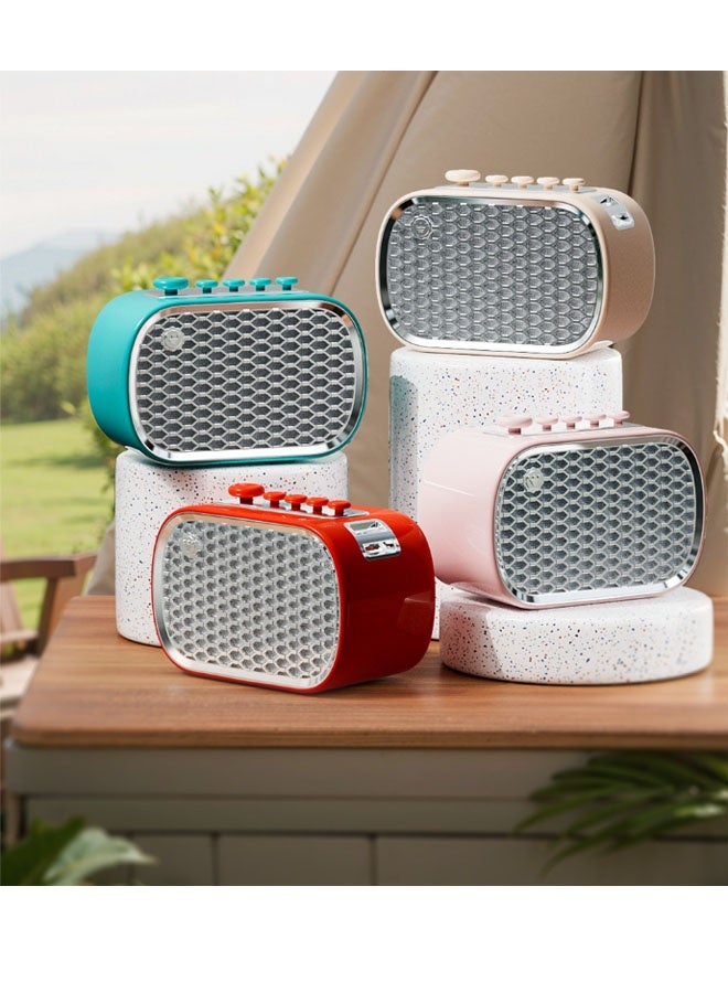 نيوترل مكبر صوت بلوتوث صغير متعدد الوظائف P13 صغير الحجم وسهل الحمل، مثالي للاستماع إلى الموسيقى والرد على المكالمات والاستماع إلى البث الإذاعي. مثالي لحفلات أعياد الميلاد وتناول الطعام في الهواء الطلق وفترات الاسترخاء والتأمل وغيرها. (أحمر) - Image 3