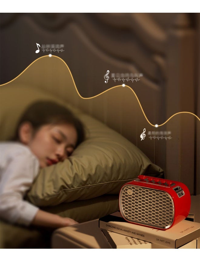 نيوترل مكبر صوت بلوتوث صغير متعدد الوظائف P13 صغير الحجم وسهل الحمل، مثالي للاستماع إلى الموسيقى والرد على المكالمات والاستماع إلى البث الإذاعي. مثالي لحفلات أعياد الميلاد وتناول الطعام في الهواء الطلق وفترات الاسترخاء والتأمل وغيرها. (أحمر) - Image 2