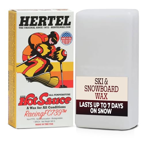 Hertel Wax Hertel Racing FC739 All Temperature Ski and Snowboard Wax - Easy to Apply, Rub On or Iron On Hot Wax for Snowboards and Skis - Made in USA, All Weather Conditions (340 g) - Image 1