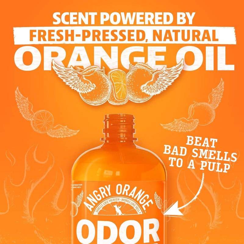 Angry Orange Pet Odor Eliminator for Strong Odor - Citrus Deodorizer for Strong Dog or Cat Pee Smells on Carpet, Furniture & Indoor Outdoor Floors - 2 Pack - Puppy Supplies - Image 5