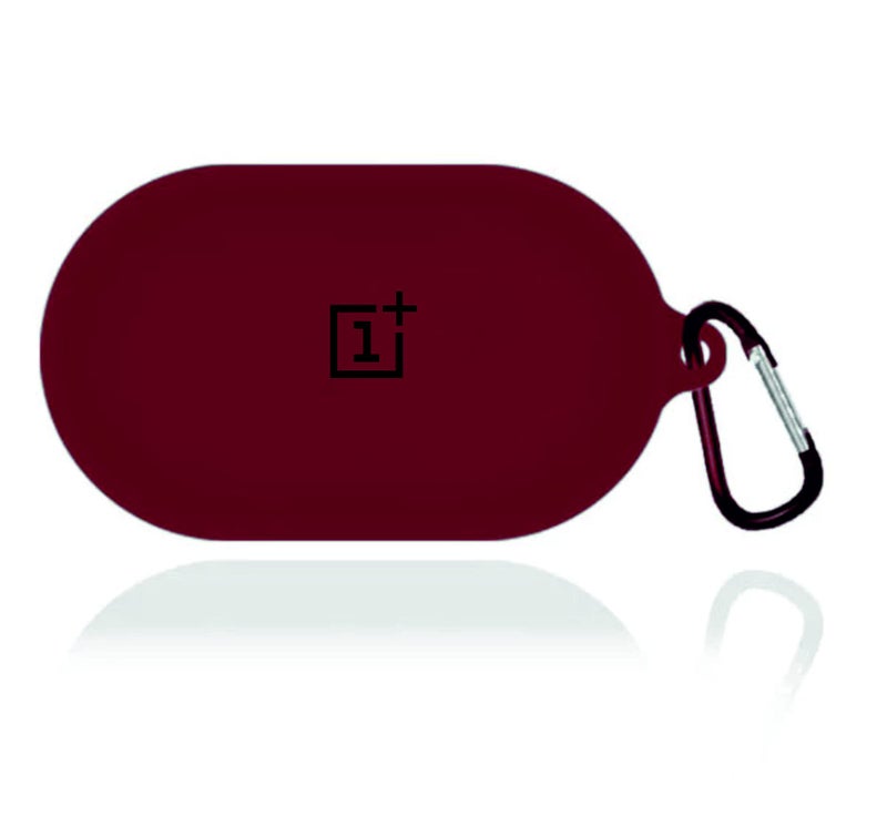 Printme� Silicone Protective Case Cover for OnePlus Earbuds TWS, Anti Fall Anti Dust, with Hook Earphone Case *Case Cover only* (Z, Maroon) - Image 3