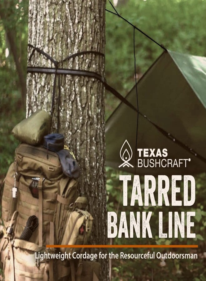 Texas Bushcraft خيط تكساس بوشكرافت المغطى بالقار - خيط نايلون أسود رقم 36 للصيد والتخييم والبقاء على قيد الحياة في الهواء الطلق - حبل قوي ومقاوم للطقس لخط الصيد الطويل (1/4 رطل، ملتوي) - Image 2