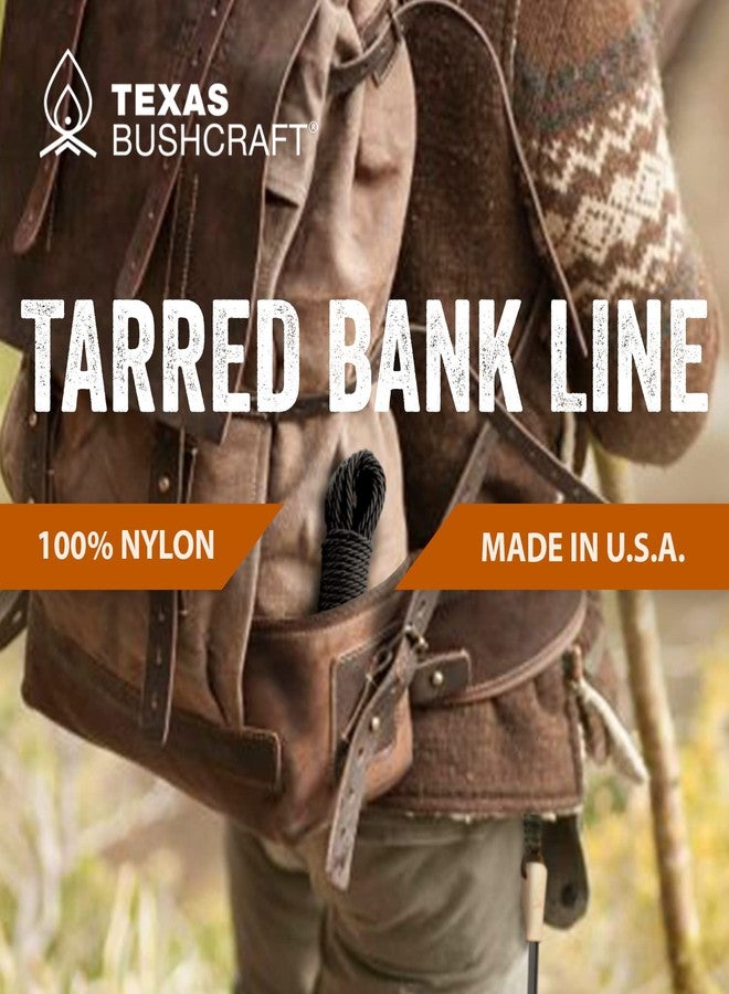 Texas Bushcraft خيط تكساس بوشكرافت المغطى بالقار - خيط نايلون أسود رقم 36 للصيد والتخييم والبقاء على قيد الحياة في الهواء الطلق - حبل قوي ومقاوم للطقس لخط الصيد الطويل (1/4 رطل، ملتوي) - Image 3