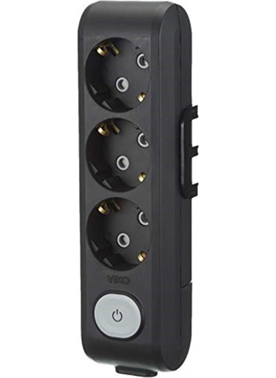 Viko Multi-Let Black Socket with Switch and Child Protection Terminal  - Image 2