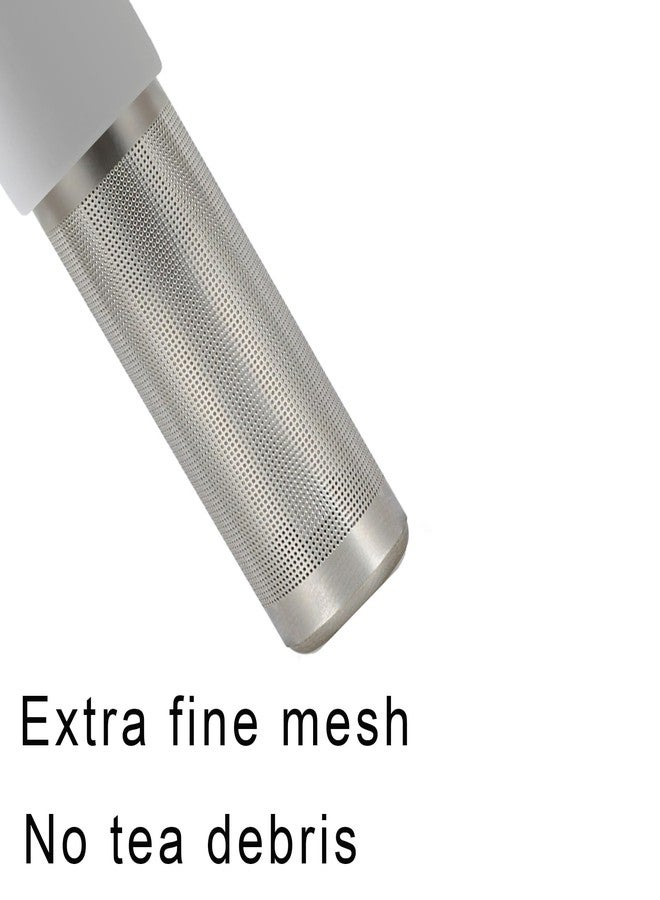 Leden Tea Infuser for Loose Leaf Tea Cute Tea Strainer Ball Stainless Steel Extra Fine Mesh Tea Steeper Filter for Cup Mug Silicone Handle Grey - Image 5