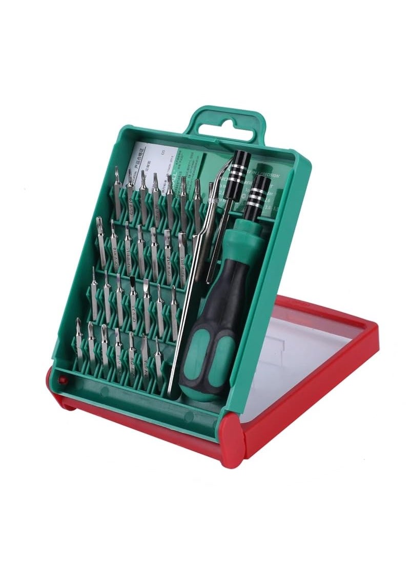 FAVHOME FavHome SS 31 in 1 Small Size Precision Multifunction Magnetic Driver Bit Pocket Mini Screwdriver Kit Repair Tool Kit for Electronics Tablet CellphoneCameras Alloy Steel 31 in 1 SS  - Image 1