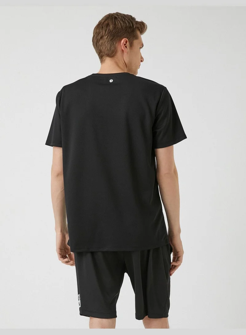 KOTON Slogan Printed T-shirt Crew Neck Short Sleeve