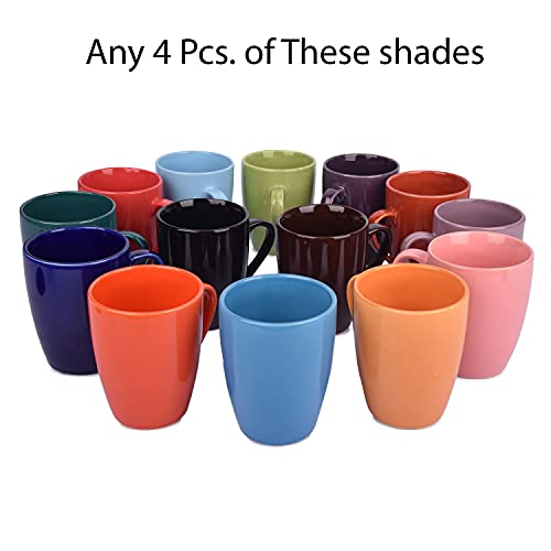 Saavre Royal Series Ceramic Coffee Cup | Microwave and Dishwasher Safe Coffee and Tea Mugs, Tea Cup | Chip Resistant, Ceramic Tea Cups Set Ideal for Home and Office Daily Use, Set of 4 (Brown, 280 ml) - Image 3