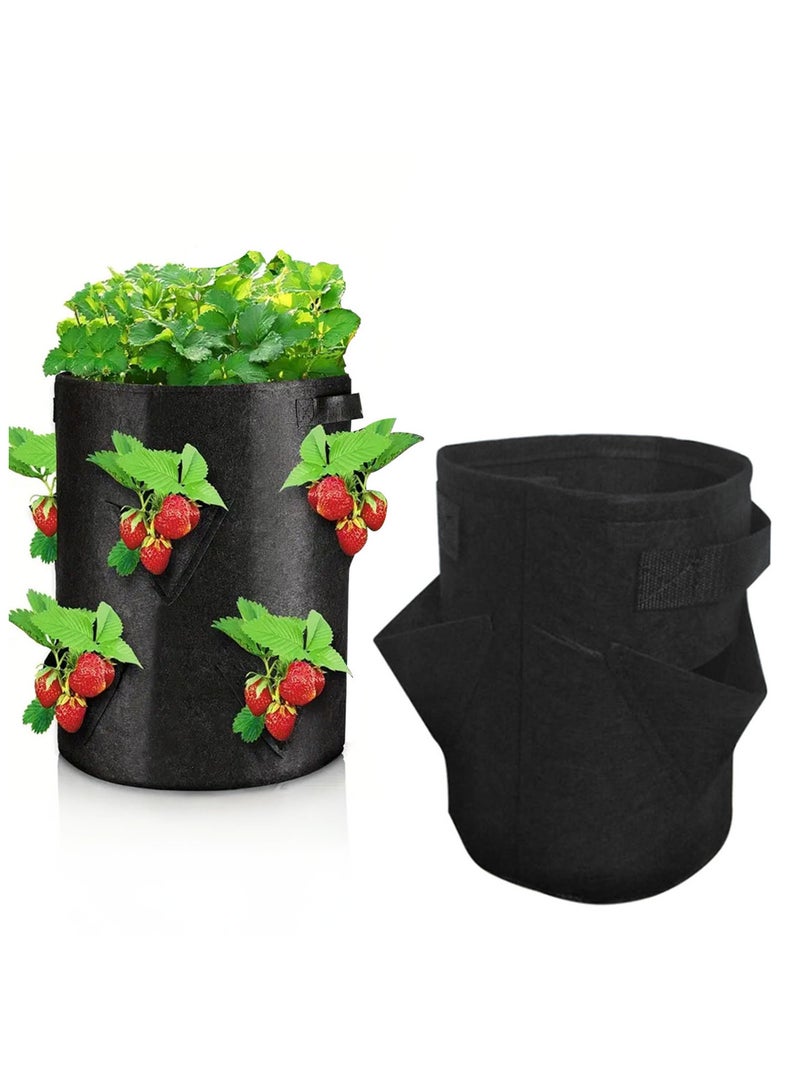 Generic Planting potatoes fabric pot 30x35cm with 6 holes black  - Image 1