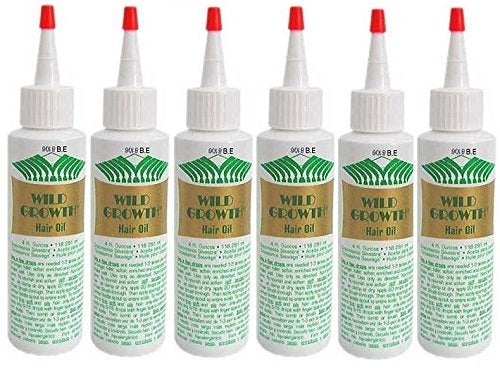 Wild Growth WILD GROWTH HAIR OIL 4 oz Bottle Special 6 PACK DetanglerExtender With Olive Jojoba Coconut Oils More 