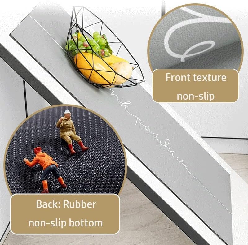 Calyrex 2 Piece Kitchen Mats Set Anti Fatigue PVC Non Skid Kitchen Rugs and Long Runner Sets Waterproof Cushioned Comfort Standing Mats Floor Mat for Kitchen Dining Room40 x 60 cm 40 x 120 cm - Image 4