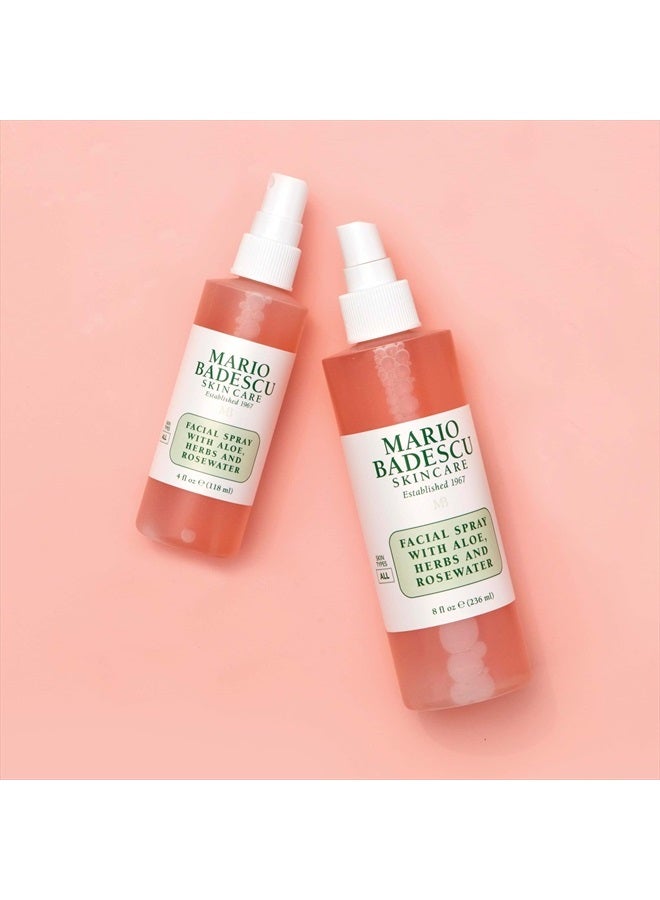MARIO BADESCU Facial Spray with Aloe, Herbs and Rose Water for All Skin Types, Face Mist that Hydrates, Rejuvenates & Clarifies, 4 FL OZ(Pack of 2) - Image 5