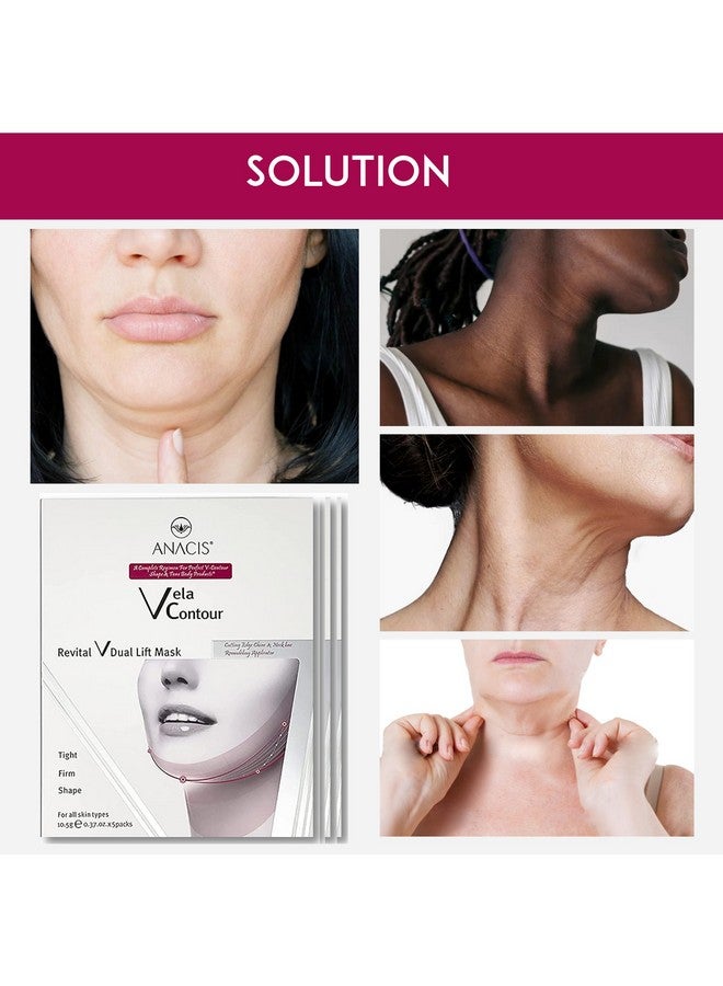 أناسيس قناع الوجه لنحت الرقبة والذقن وخط الفك على شكل حرف V - ضمادة لاصقة لشد الجلد المترهل في الوجه. - Image 2
