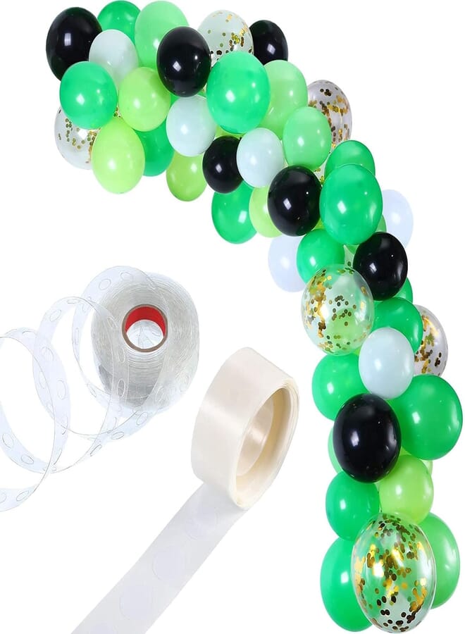 Secret 112 Pieces Balloon Kit Balloon Arch for Wedding Birthday Party Decorations (White Green)