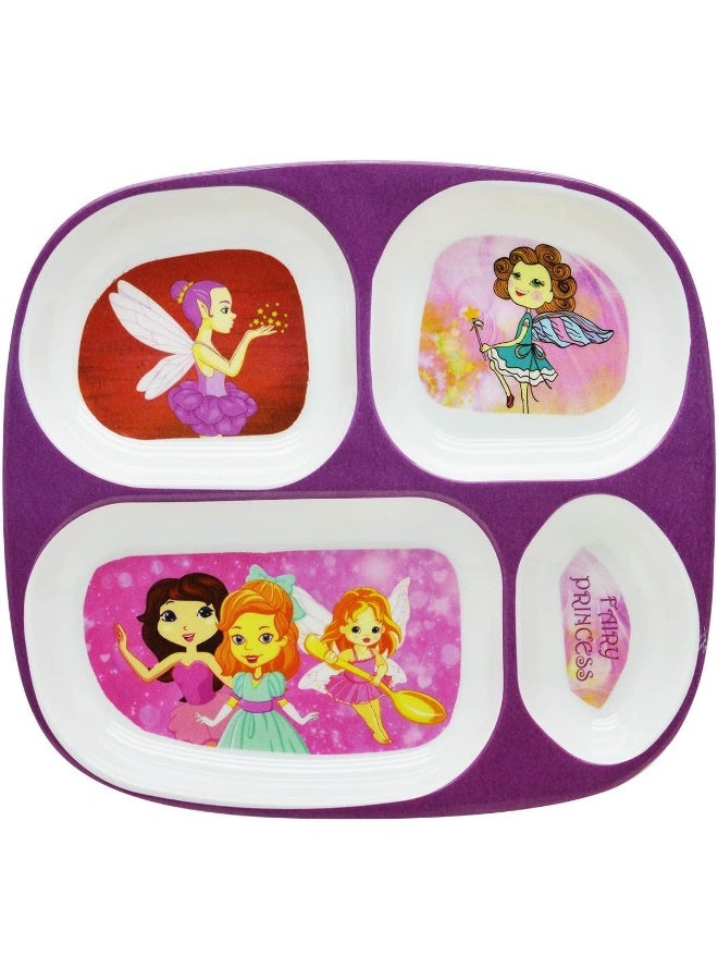 DINEWELL طبق مستطيل للأطفال من داينويل - أميرة الجنيات - Image 1